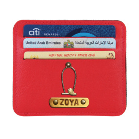 Personalized Classic Card Holder - Red